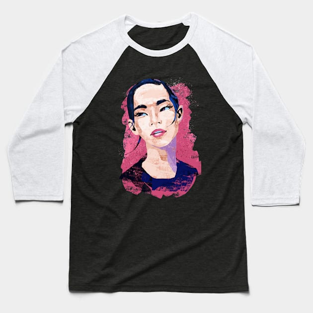 Pink Lady Baseball T-Shirt by pastanaut